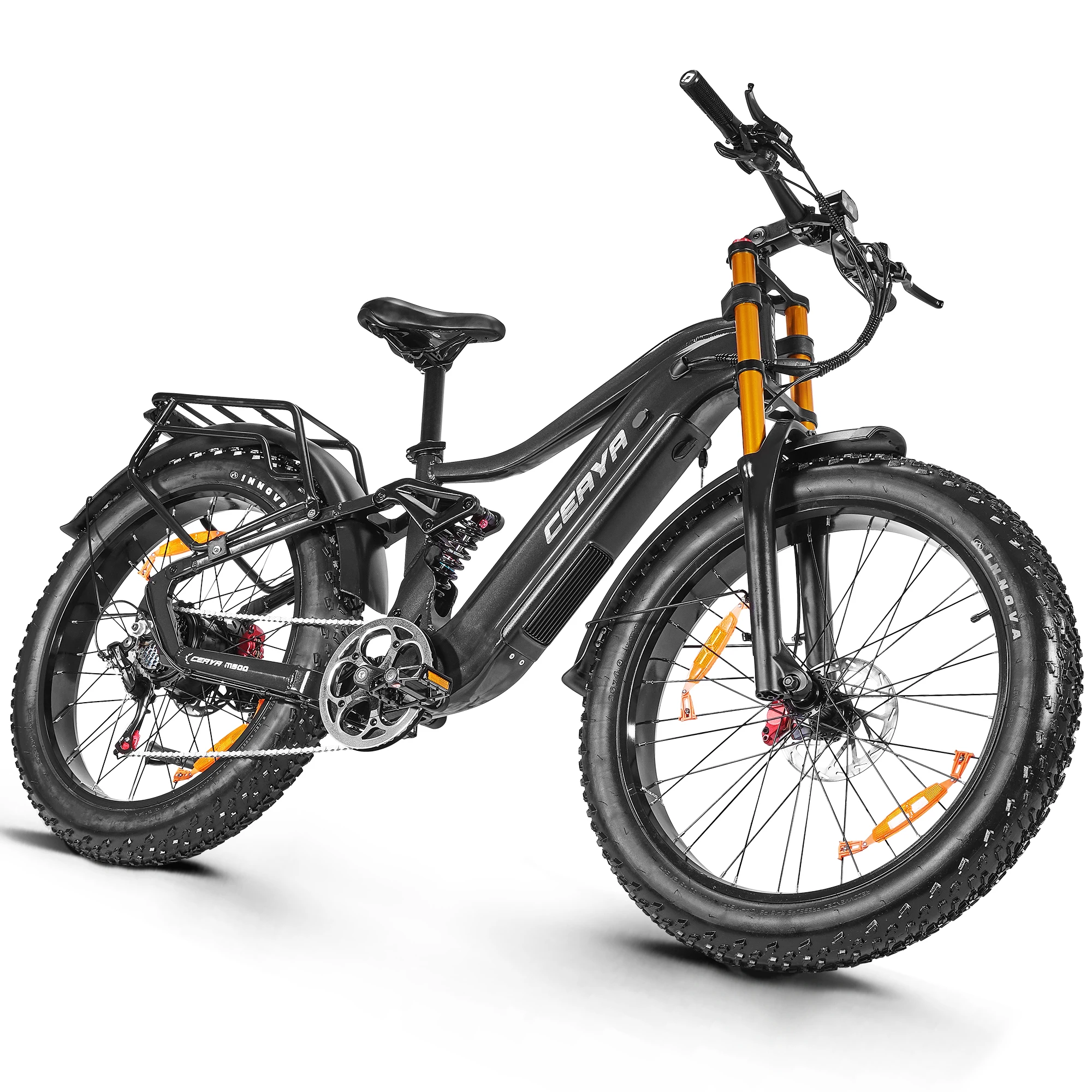 CEAYA M500 Elektrofahrrad mit Drehmomentsensor, Elektrisches Mountainbike, 48V 20AH LG-Akku, E-Bike für die Stadt, Hydraulische Bremse, Bremslicht, Vollfederung E-BIKE