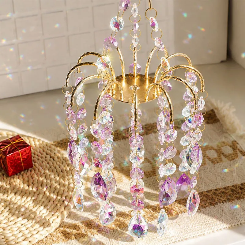 Colorful Artificial Crystal Suncatcher, Perfect for Home Decor, Window Light Catching and Garden Accent