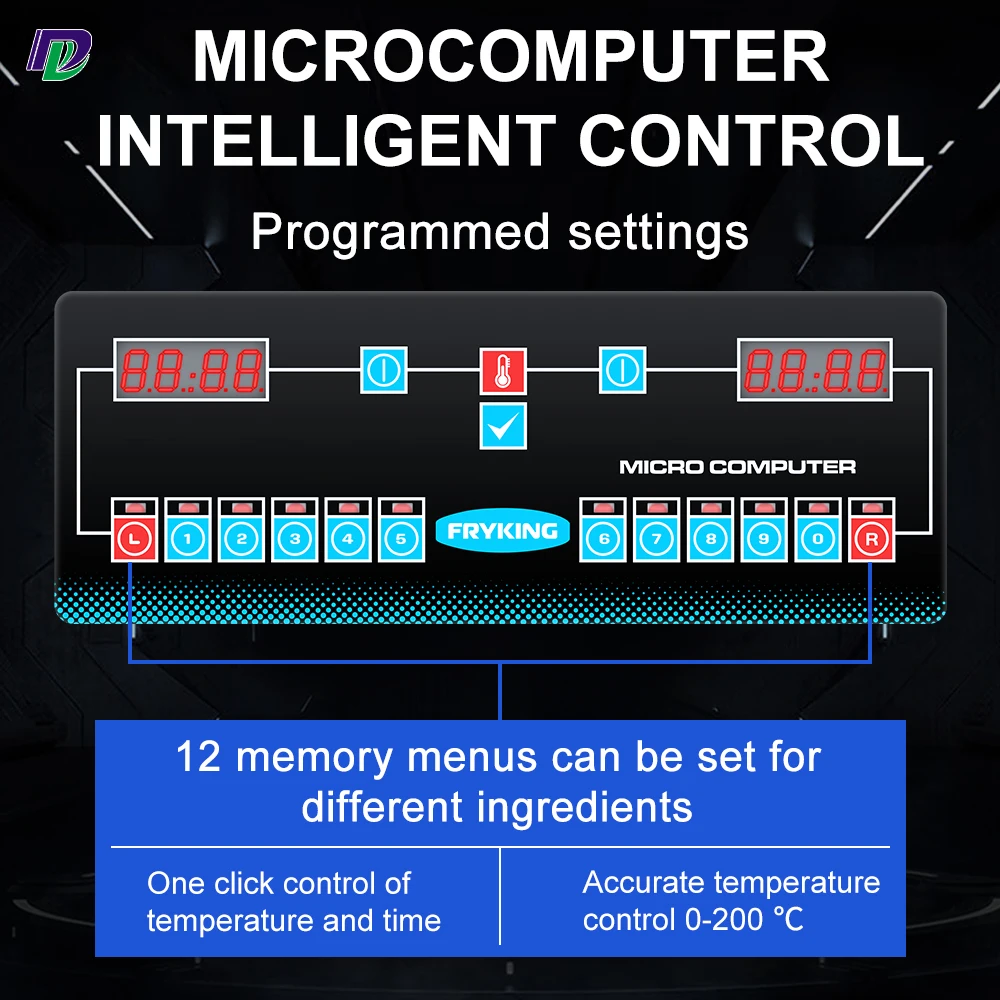 Commercial Kitchen Restaurant Catering Equipment Chicken Potato Two Tank Fat Fryer Electric Deep Fryers