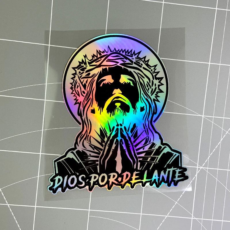 1PC God Light My Way Motorcycle Stickers Waterproof DIY Car Windows Rear Windshield Motorcycle Body Universal Jesus Vinyl Decals view 5