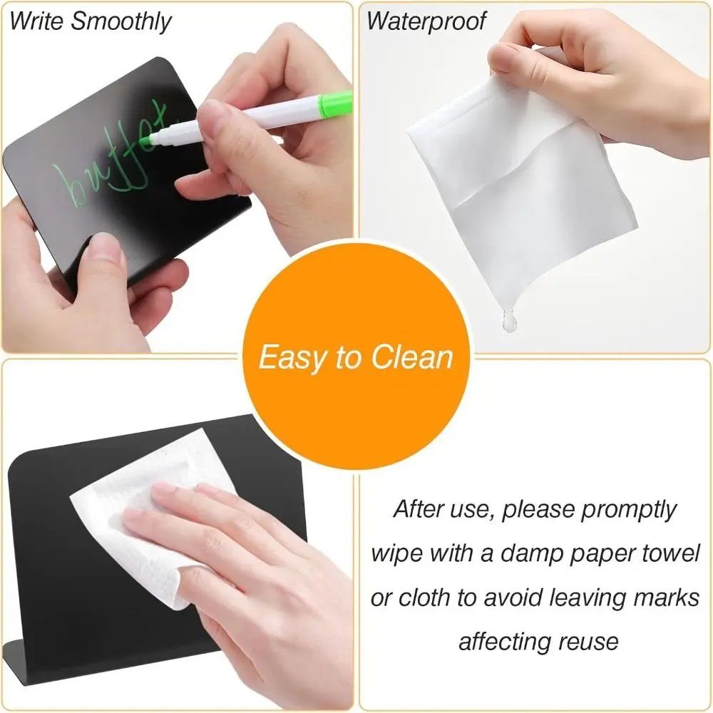 1pcs Acrylic/PVC Mini Chalkboard Erasable Reusable Desktop Display Board Writable Erasable Blackboard Place Card Display