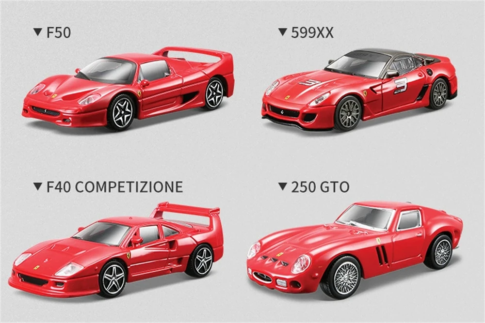 Bburago 1:43 Mehrere Stile Ferrari Collection Purosangue SP2 250 458 488 Legierung Luxusfahrzeug Druckguss-Automodell Spielzeugsammlung – Detail 8