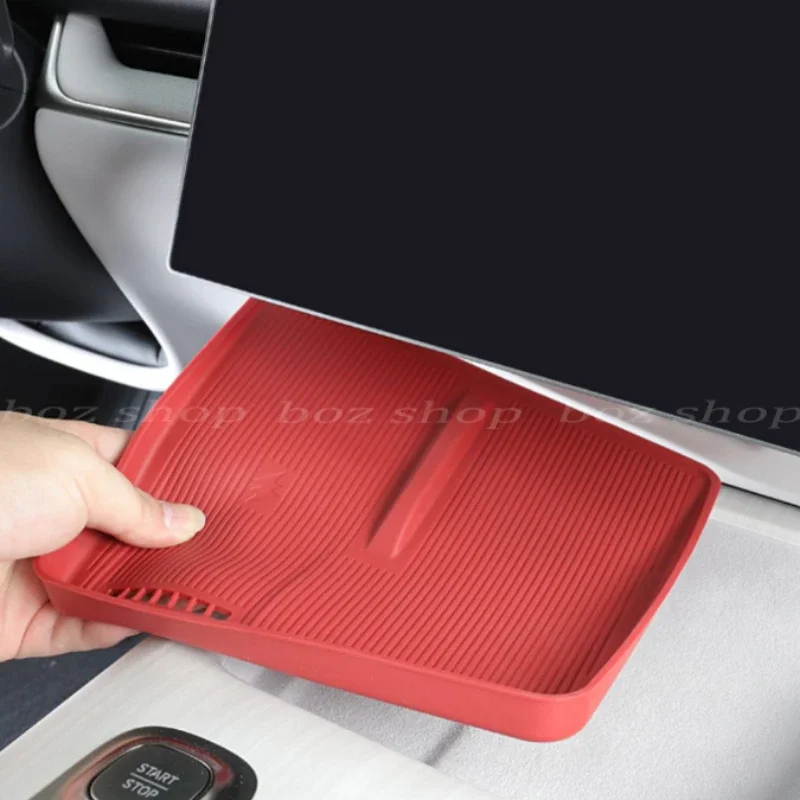 Silicone Anti-slip Protective For Xiaomi SU7 Car Wireless Charging Pad Central Charging Board  Interior Refit Parts Accessories