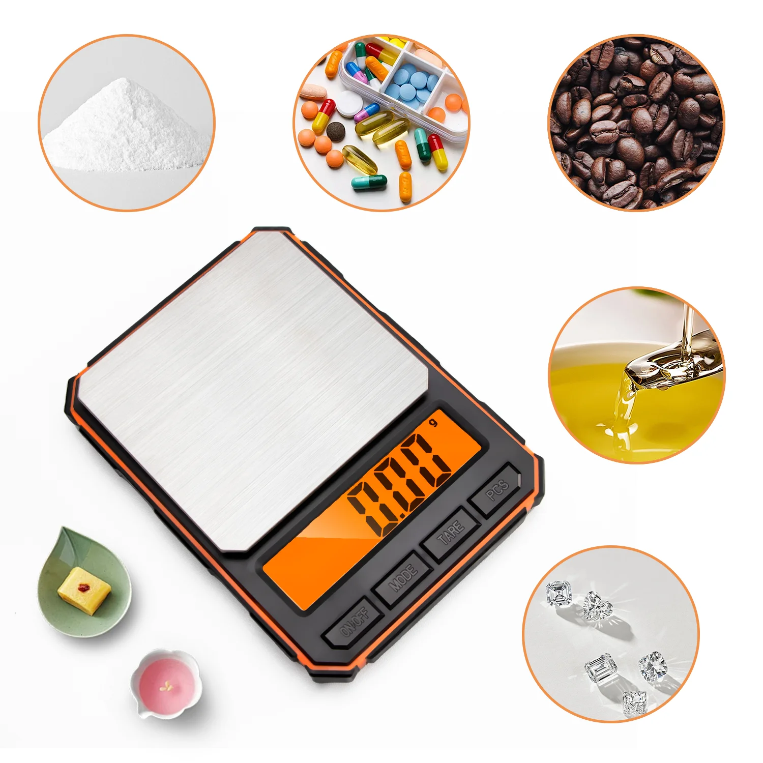 Kitchen Mini Scales 500g/0.01g High Precision Digital Display Electric Scale For Jewelry Balance Kitchen Food Weighing