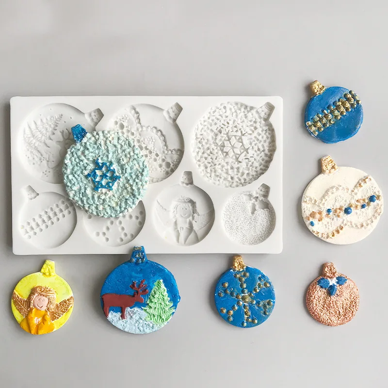 

2PCS Christmas Ball Silicone Mold for Candy, Cake Decorating, Chocolate Making and DIY Resin Crafts, Baking Tools Supplies