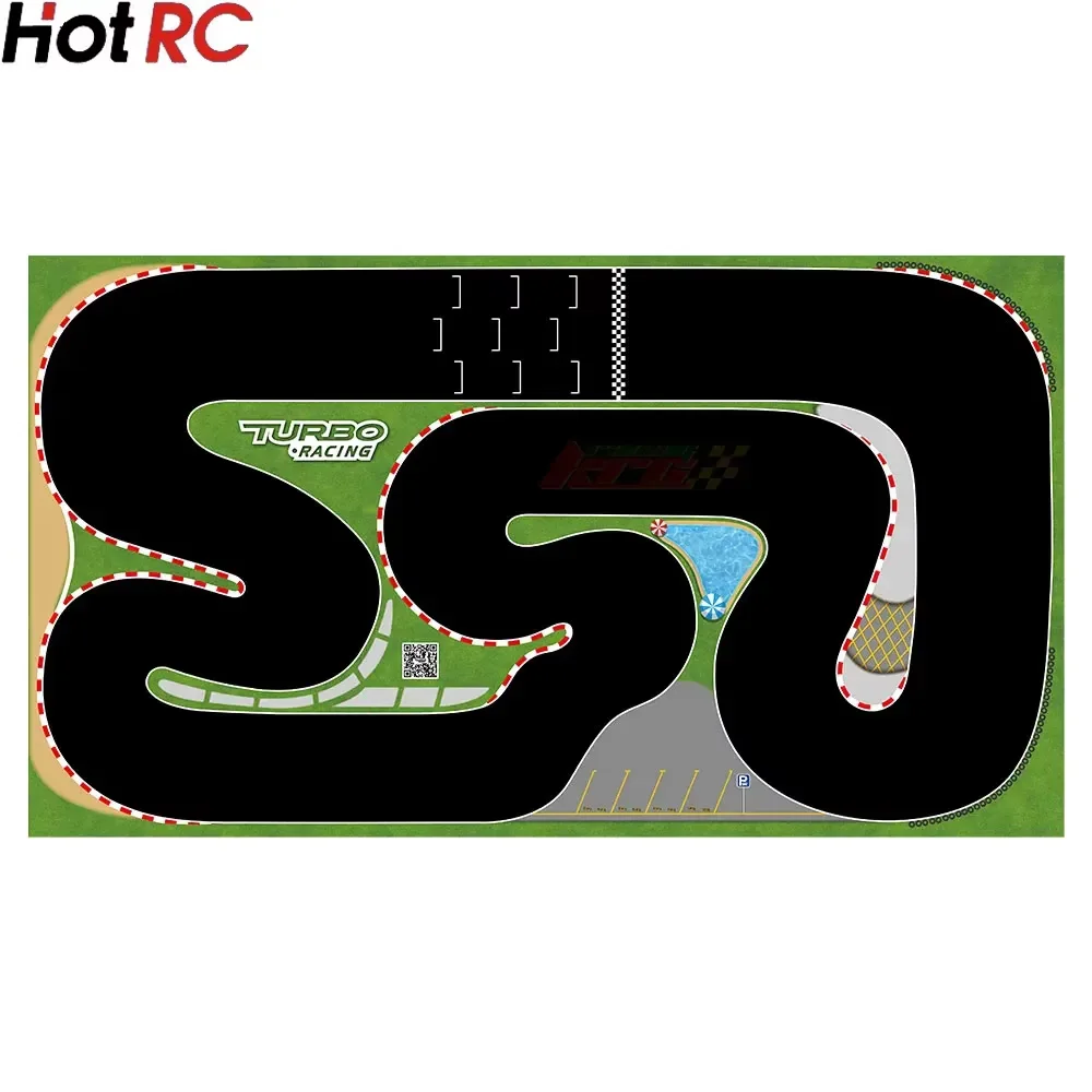 50x95cm 160x90cm 120x80cm 180x80CM Portable Turbo Racing Rubber Mat 1:76 RC Mini Car Track Race Accessory for Table Racing Car