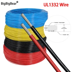 1~100m UL1332 PTFE Wire FEP Plastic Insulated AWG30/28/26/24/22/20/18/16/14/12/10 High Temperature Electron Cable For 3D Printer