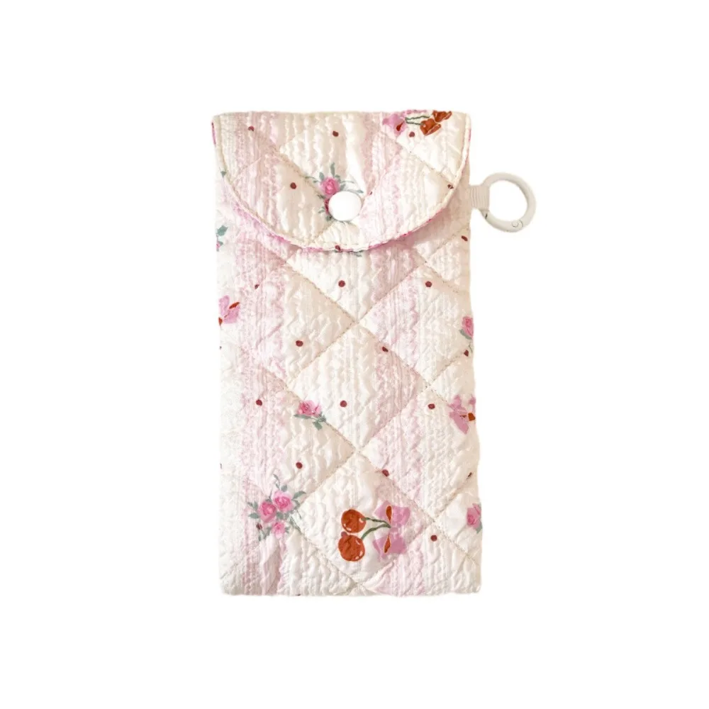 

Portable Cloth Printed Glasses Bag Floral Pattern Flower Sunglasses Eyeglass Bag Glasses Clip Bow Sunglasses Pouch