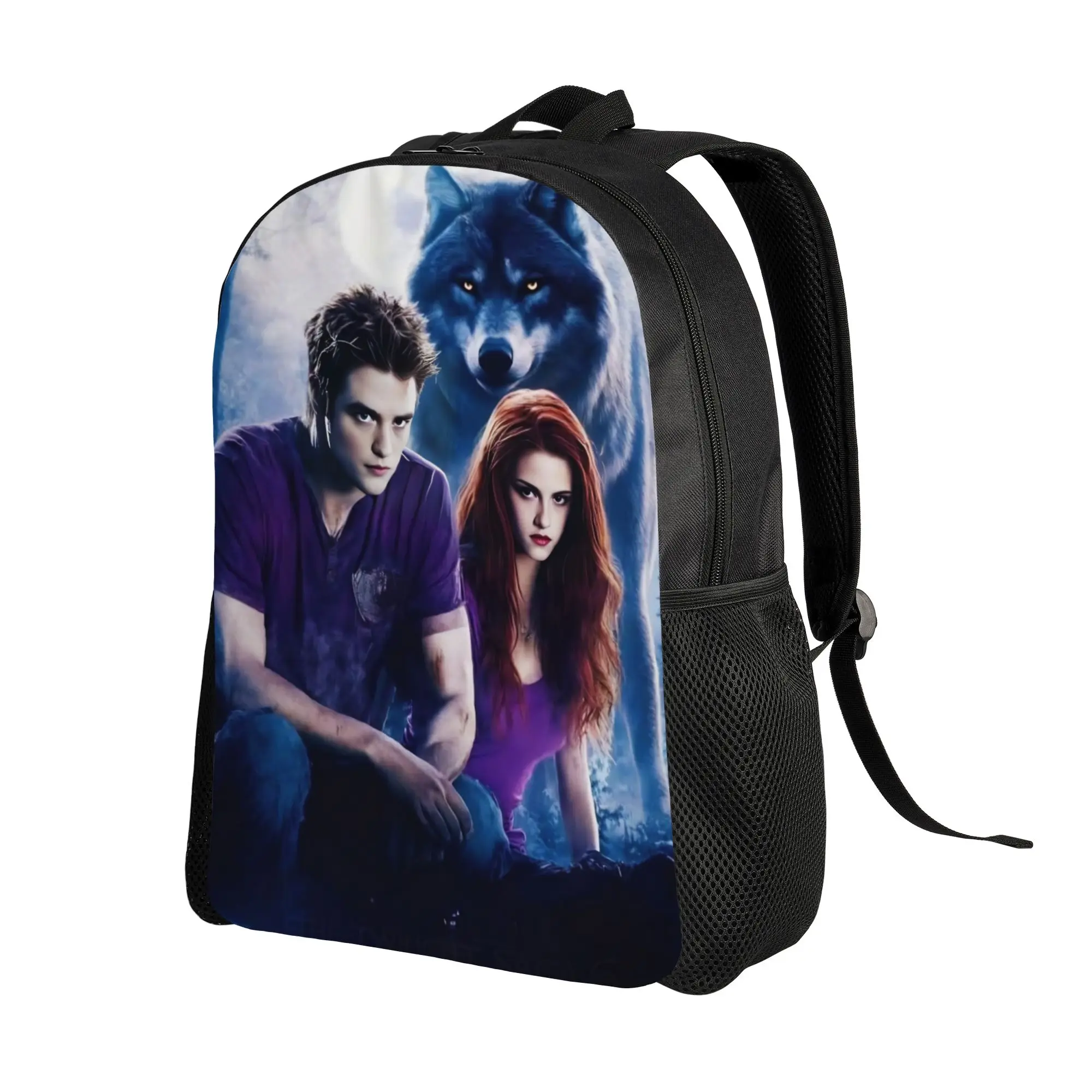 The Twilight Saga Backpack for Men Women Teenage Student Hiking Travel Daypack Bella Edward Vampire College Shoulder Bag Sports
