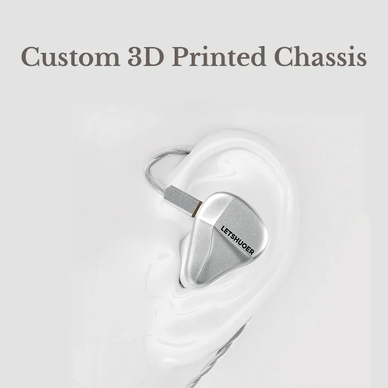 LETSHUOER Cadenza4 Earphone Hifi Beryllium dilapisi DD BA Hybrid Earphone Monitor In-ear ketepatan tinggi berkabel IEM
