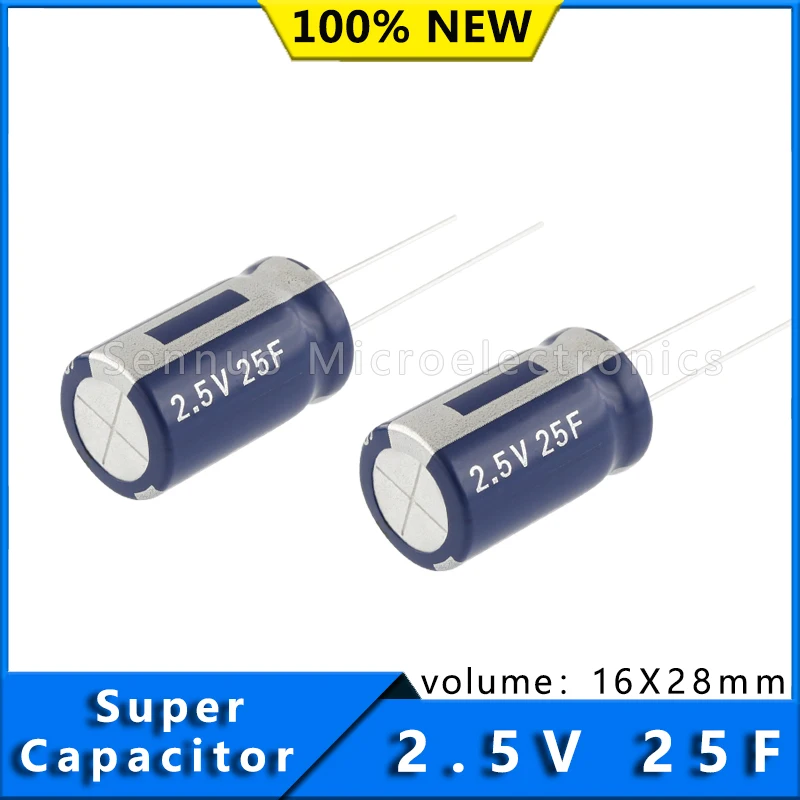 1Pcs NEW 2.5V 25F 16x28mm HB1625-2R5256-R 25 F (EDLC) Supercapacitor 2.5 V Radial, Can 40mOhm @ 100Hz 1000 Hrs @ 70°C