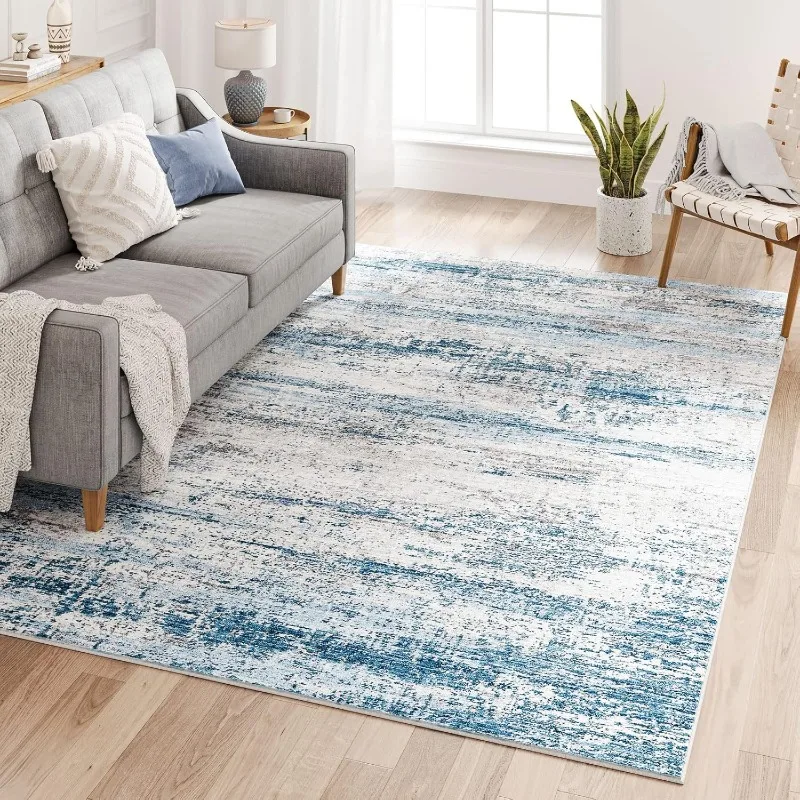 

Abstract Contemporary Area Carpet, Bedroom Living Room Fluffy Carpet, Washable Large-area Carpet Floor Mat for High Traffic