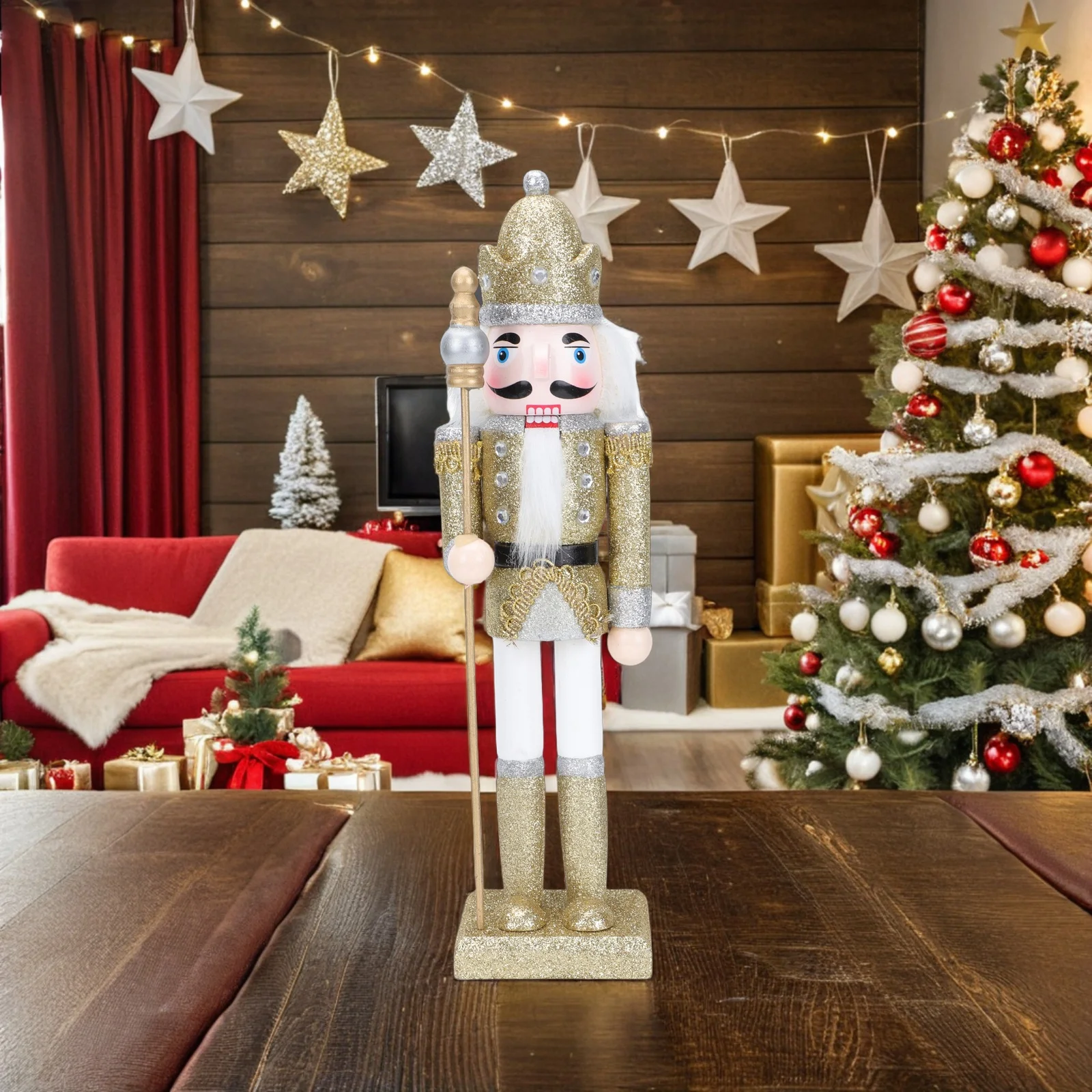 

Nutcracker Puppet Ornaments Walnut Soldier Decor Christmas Holiday Figurine Toy Man Desktop Puppets Home Atmosphere Additions