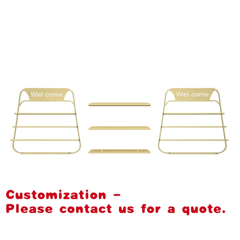 

Customize.Custom Luxury Gel Nail Polish Set Cabinet Shelf Display Nail Polish Organizer Gold Polish Rack Walls Mounted Salon