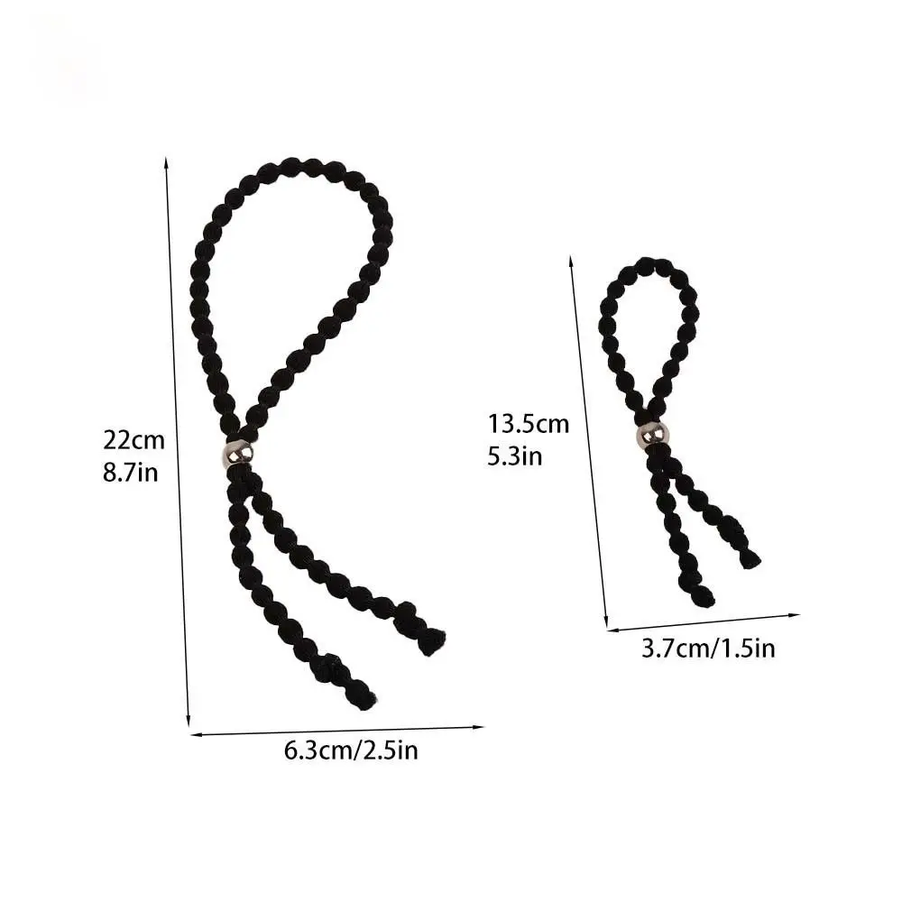 أربطة شعر مرنة مطرزة بالخرز ، رباط أفريقي ، قابلة للتعديل ، حبل شعر كسول ، على الطراز الكوري ، حامل ذيل حصان منزلق ، حبات