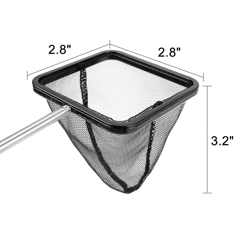 Aquarium Fish Net with Extendable Stainless Steel Long Handle, Fine Mesh Fish Net for Fish Tank HOT