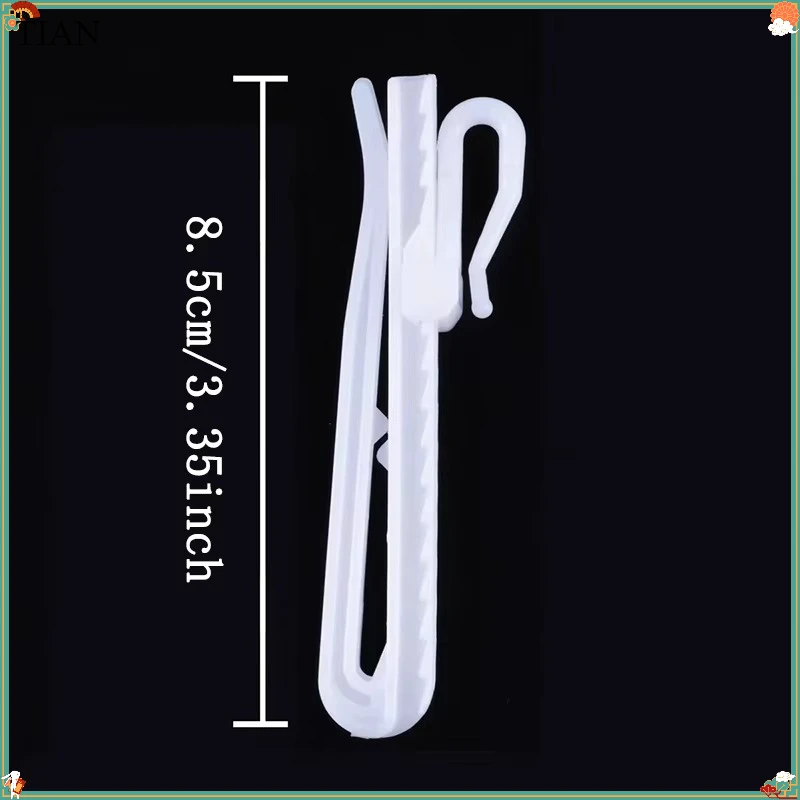 Adjustable Plastic Curtain Hooks, Pleat Hooks for Curtain Tape, Heavy Duty S-Hook Accessories    TIAN
