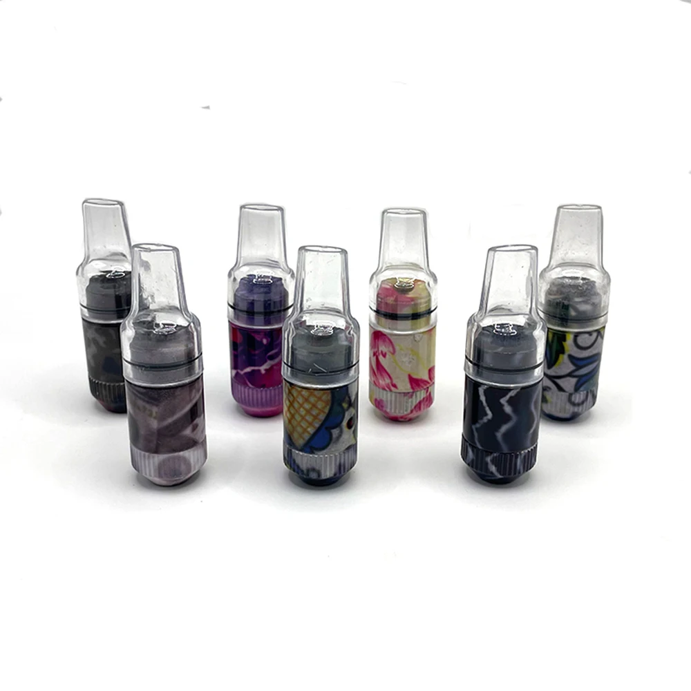 

1 шт., случайные сигаретные аксессуары для табака, трубки, инструменты для курения, печать, мини-алюминиевая соска, табачная трубка, акриловый мундштук