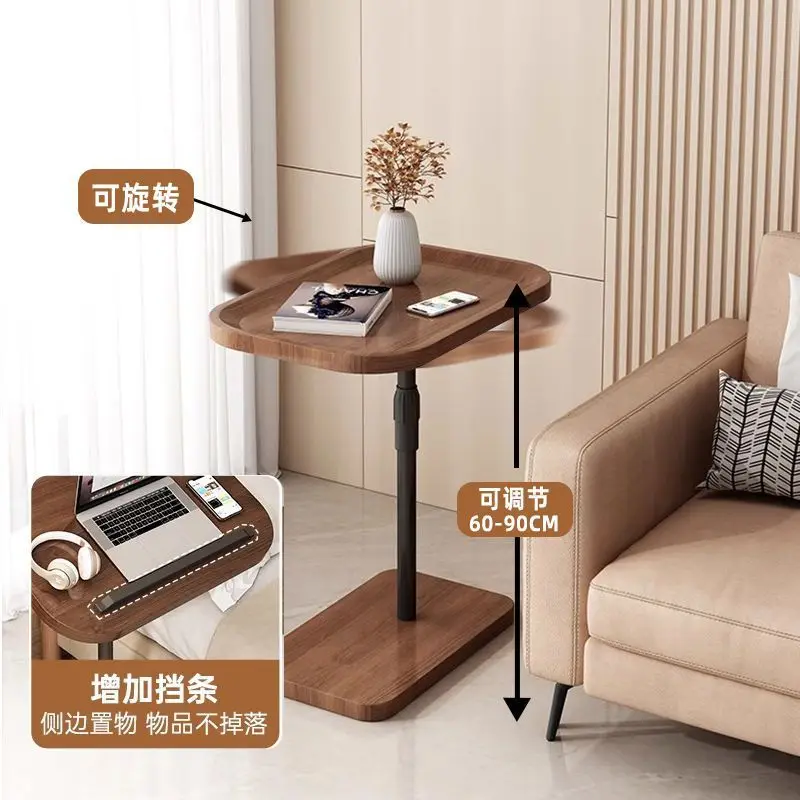 Bedside table Internet celebrity round table rack coffee light luxury sofa side table movable bedside