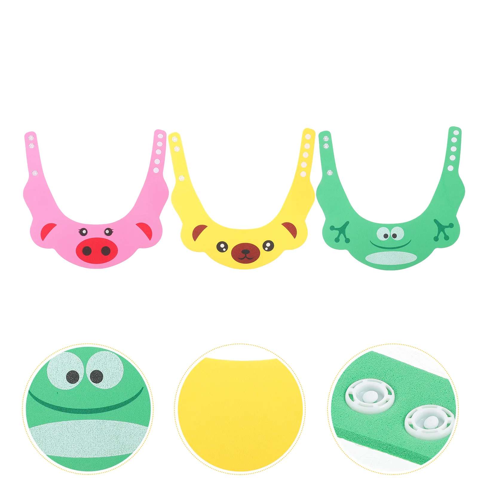 3 Pcs Children's Shampoo Cap Bath Hat for Babies Hair Washing Toddlers Baby Head Protector Shower Visor