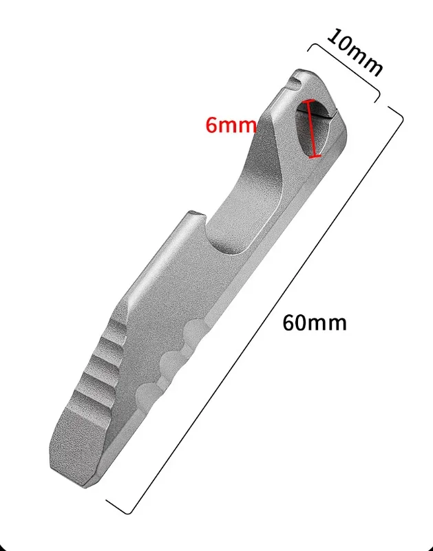 FEGVE FC18 Titanium Alloy Mini Crowbar Keychain EDC Multi-Function Tool | Bottle Opener & Parcel Cutter Pendant