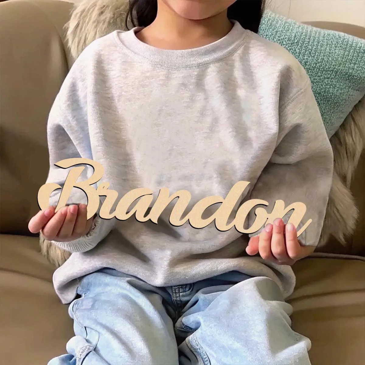 1 قطعة بياندون مضحك مثال مخصص اسم لوحة خشبية علامة خشبية قطع الليزر تسجيل يدويا مع حروف مخطوطة أنيقة