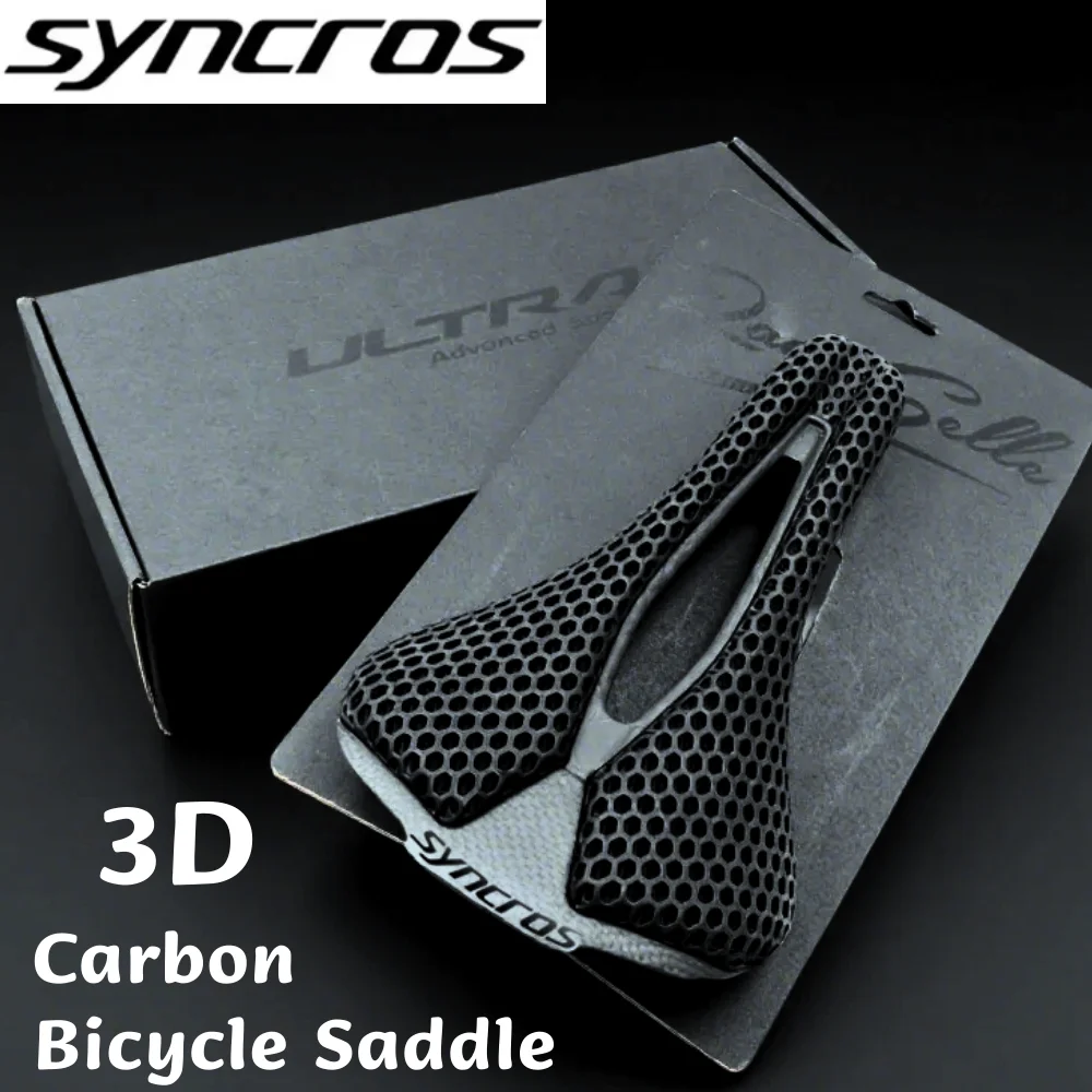 SYNCROS Bicycle Saddle 3D Printed Ultralight 146g Carbon Saddle  Bicycle Seats for MTB Road Gravel Bike Bicycle Parts 248x137mm - view 3