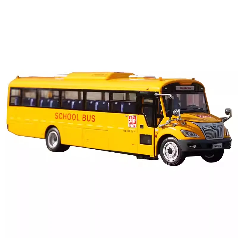 

Высокая имитация 1:42 Yutong S11, литая под давлением модель американского школьного автобуса для подарка на день рождения, игрушки, дисплея