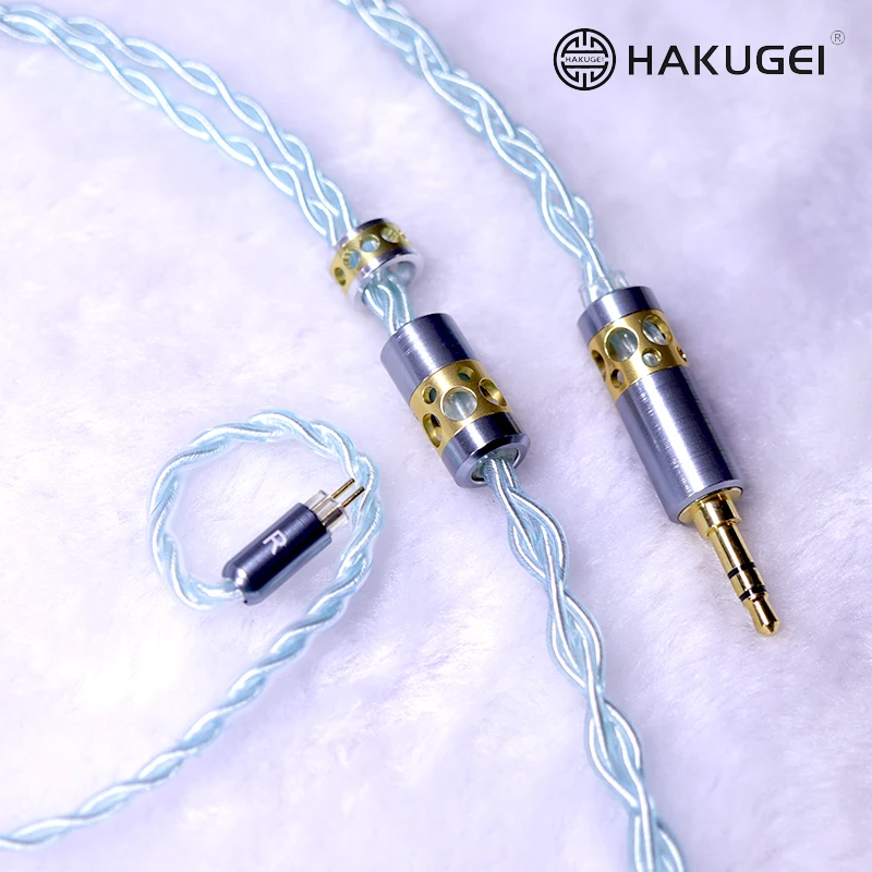 Hakugei銀河リッツシルバーメッキoccハイファイイヤホンケーブル0.78