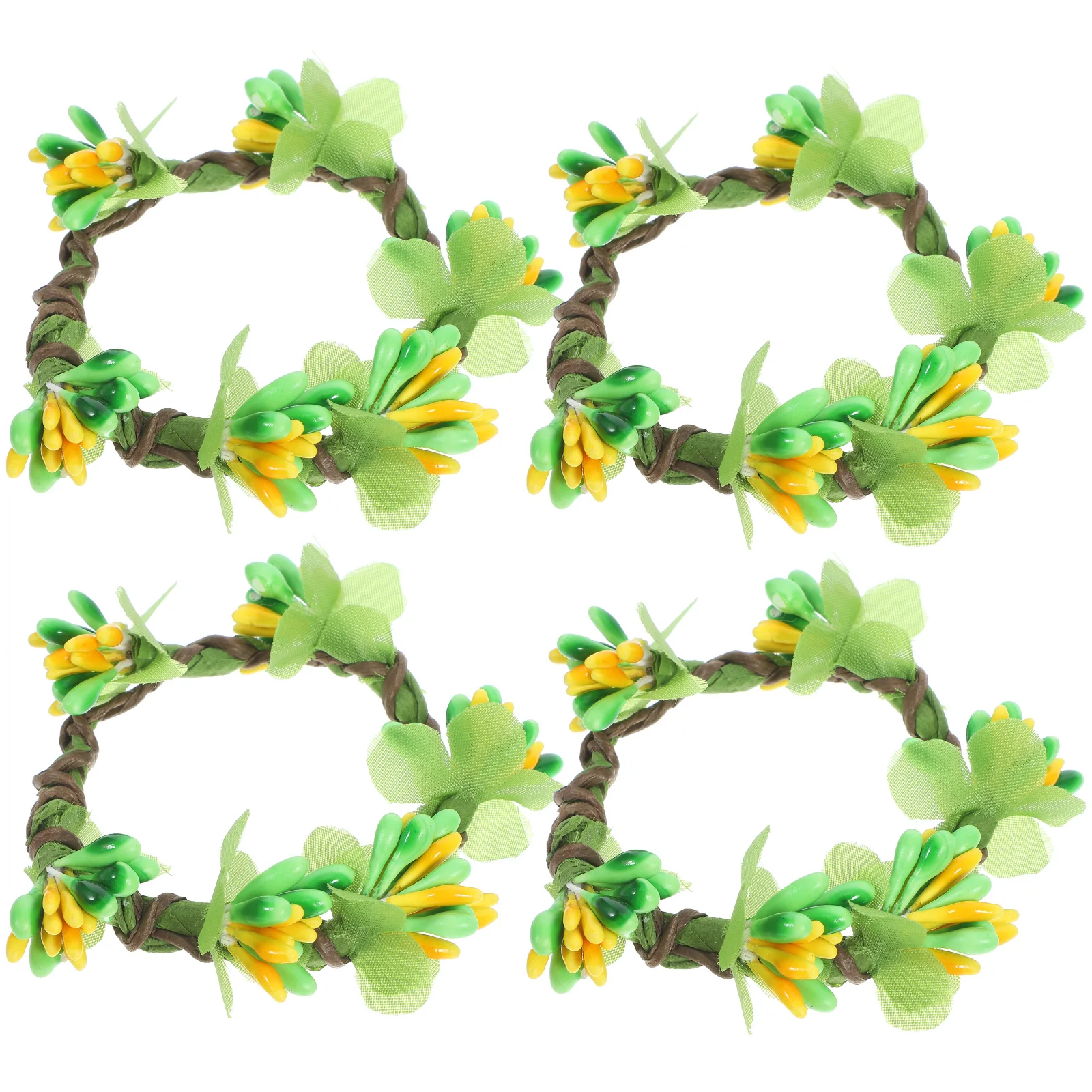 

4 Pcs Napkin Ring Easter Decorative Cartoon Buckles for Dining Table Party Exquisite Home Napkins Holder Spring Theme Kitchen