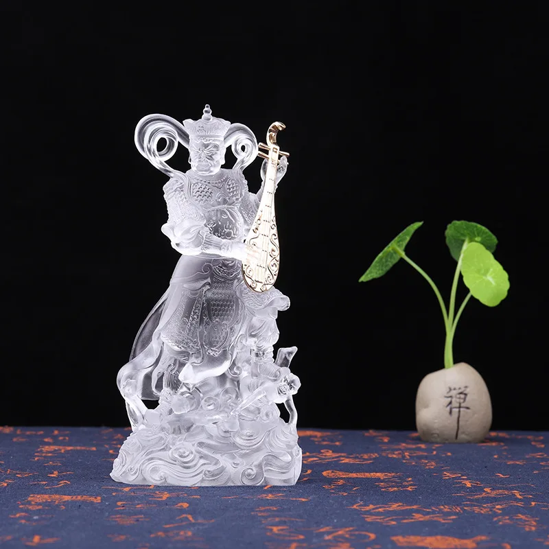 Glass Four Heavenly Kings Buddha Statue Vajrapani Mahasthamaprapta Vajra Mahasthamapr