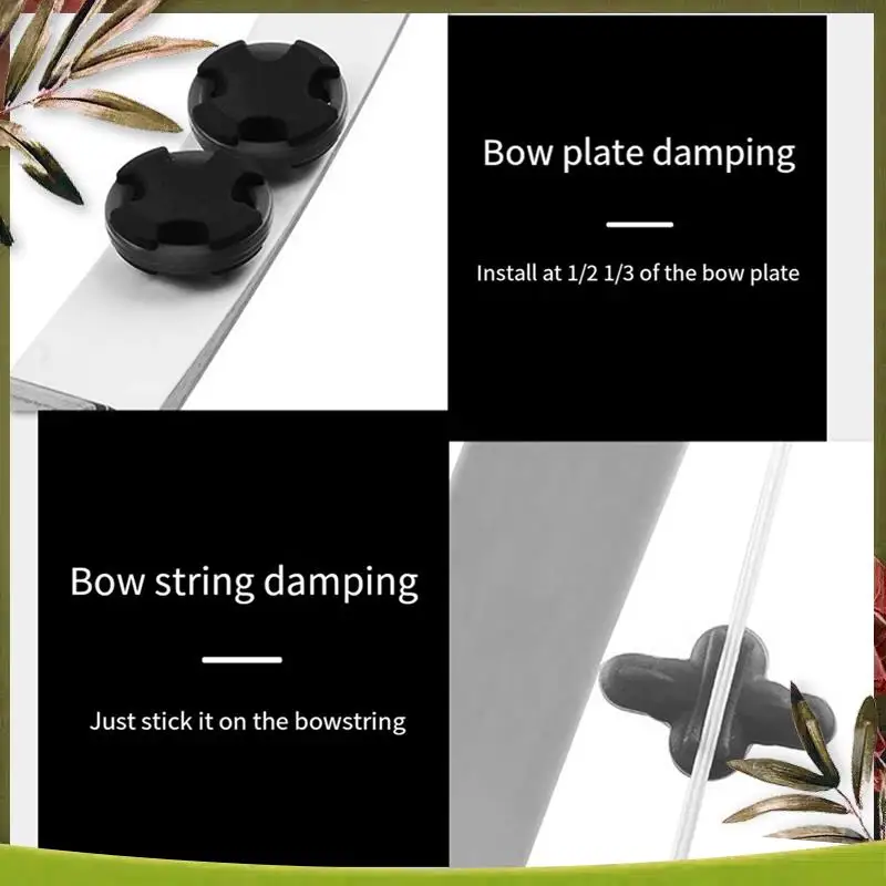 Reliable-2Pcs Archery Limb Dampeners Rubber Shock Absorbers Bow Bowstring Noise Reduction Equipment Recurve Bow Accessories