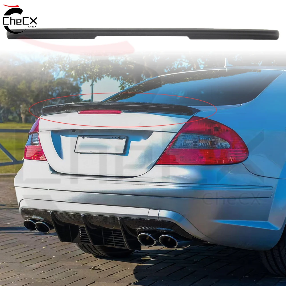

For Benz W209 CLK200 280 350 55 63 2003-2009 Car Trunk Spoiler Real Carbon Fiber/FRP Auto Rear Trunk Wing Accessories Spoiler