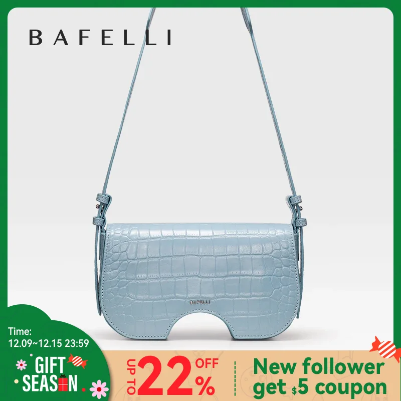 BAFELLI SUMMER NEW FASHION WOMEN\'S HANDBAG CROCODILDE LEATHER TRENDING STYLISH SHOULDER BAGS LUXURY BRAND FEMALE PURSE