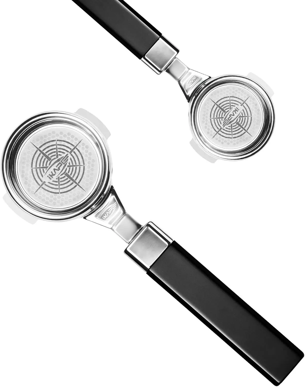 

58mm Naked Portafilter, Aluminum Handle, 2 Ears for E61 & E61-Style Machines, 18g Filter Basket