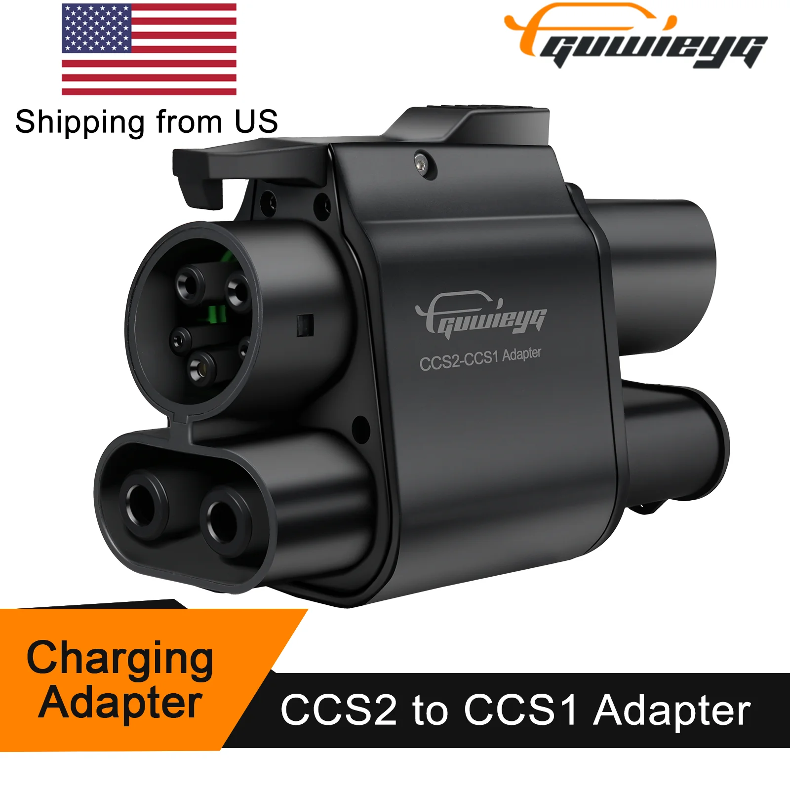 

GUWIEYG CCS2 to CCS1 DC Charger Adapter | 350A 350kW 1000V | For CCS2 Chargers & CCS1 EVs