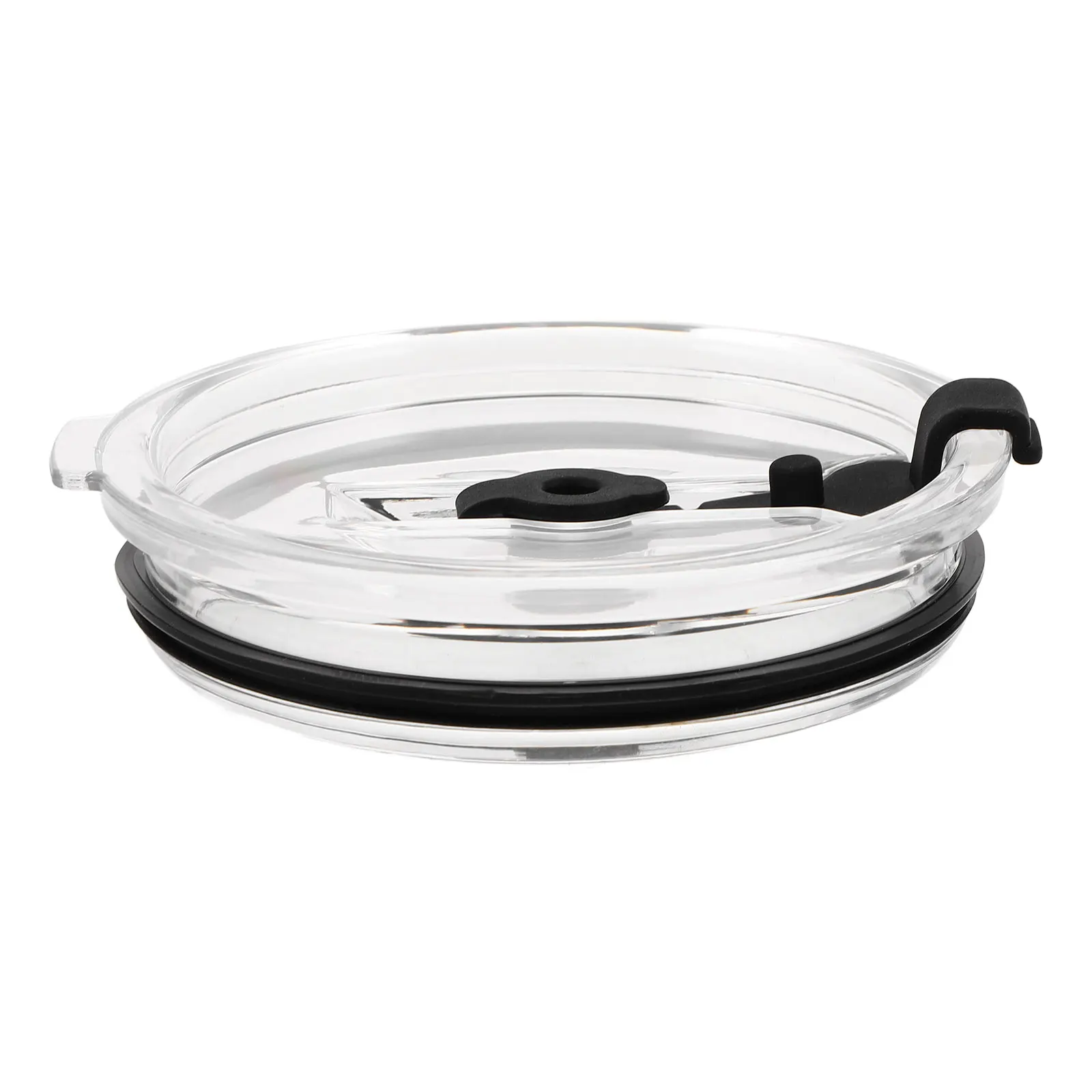 

Leakproof Tumbler Lid Sealing Cap Coffee Replacement Silicone Straw Fit Spill Prevention Travel Easy Open Cold Drinks