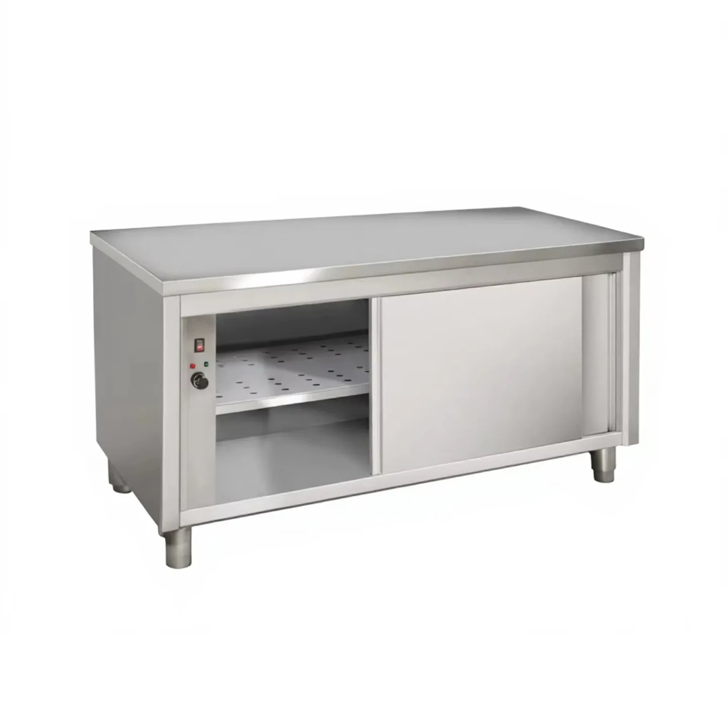 Factory Price Commercial Restaurant Heat Stainless Steel Cabinet Table Preservation Function Durable Corrosion Resistant Modernp