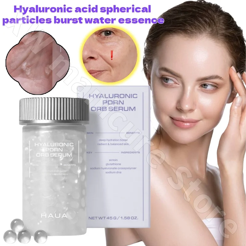 

Hyaluronic Acid PDRN Spherical Particles Bursting Water Essence Moisturizing Firming and Elastic Salmon Facial Essence 45g