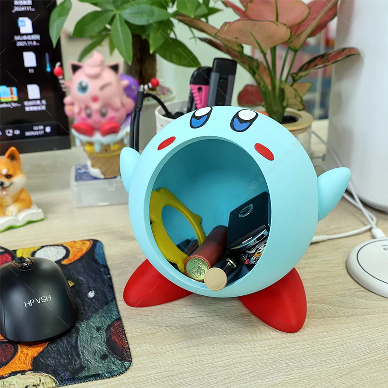 ثلاثية الأبعاد مطبوعة كيربي أرقام الوردي الأزرق الأصفر الأحمر كيربي لطيف أنيمي الشكل دمية لعبة مجسمة سطح المكتب صندوق ديكور الهدايا #6