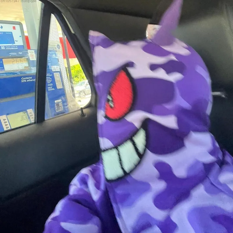 Pokemon Demon Gengar Kid Adult Hoodies Jacket Vintage Zip Up Oversized Sweatshirt Gothic Harajuku Alt Y2k Streetwear Toys