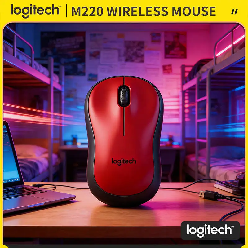 

Беспроводная мышь Logitech M220 Quiet с радиусом действия 10 м, 3 кнопки, эргономичный дизайн, 18 месяцев автономной работы, для офиса и дома, для ежедневного использования