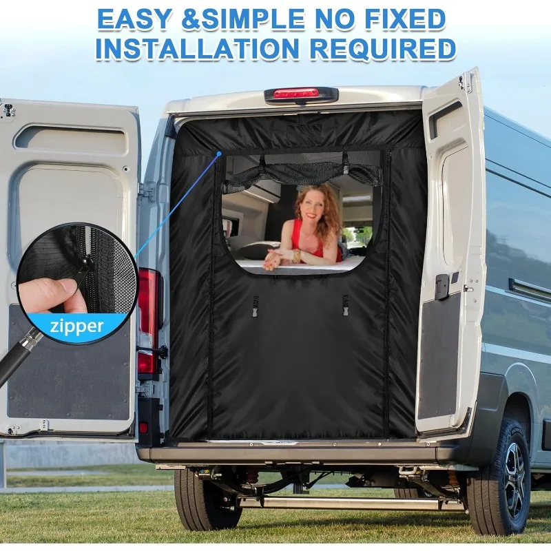 Effortless Attachment Insect Screen for Fiat Ducato Motorhomes Enhanced Ventilation Zippered Mosquito Net Easy Storage Article