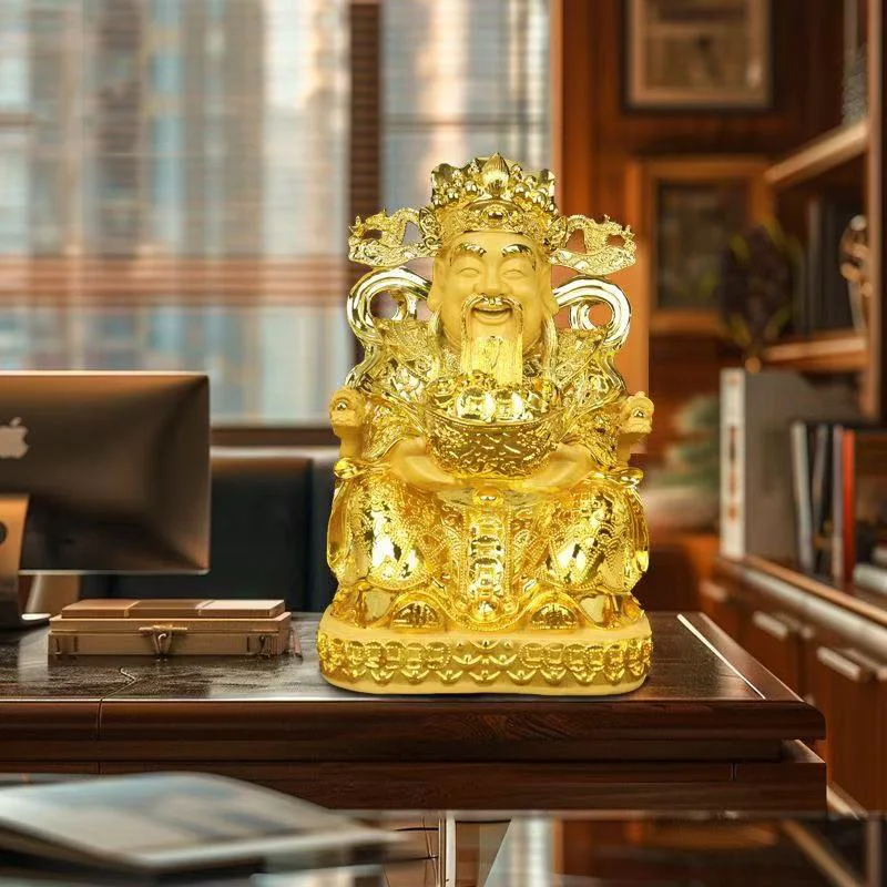 

Resin God of Wealth sculptures Figurines Chinese mythological figures Home Living Room Office Wealth Luck Feng Shui Decor