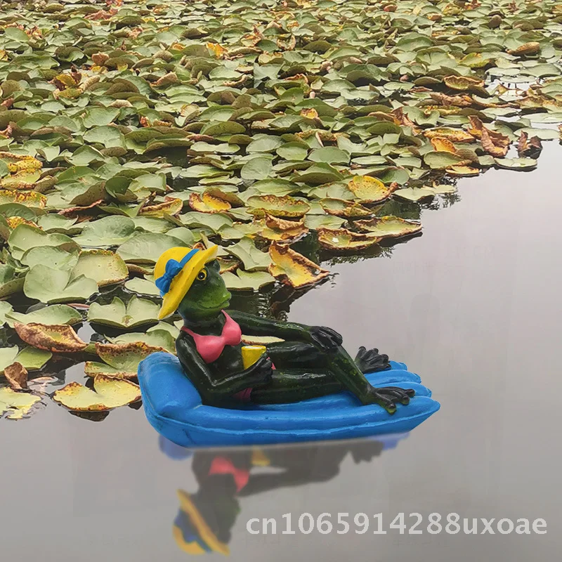 

Garden Courtyard Water Fun Floating Ornaments - Pool Simulation Animal Decorations Synthetic Resin Frog Series for Ponds And