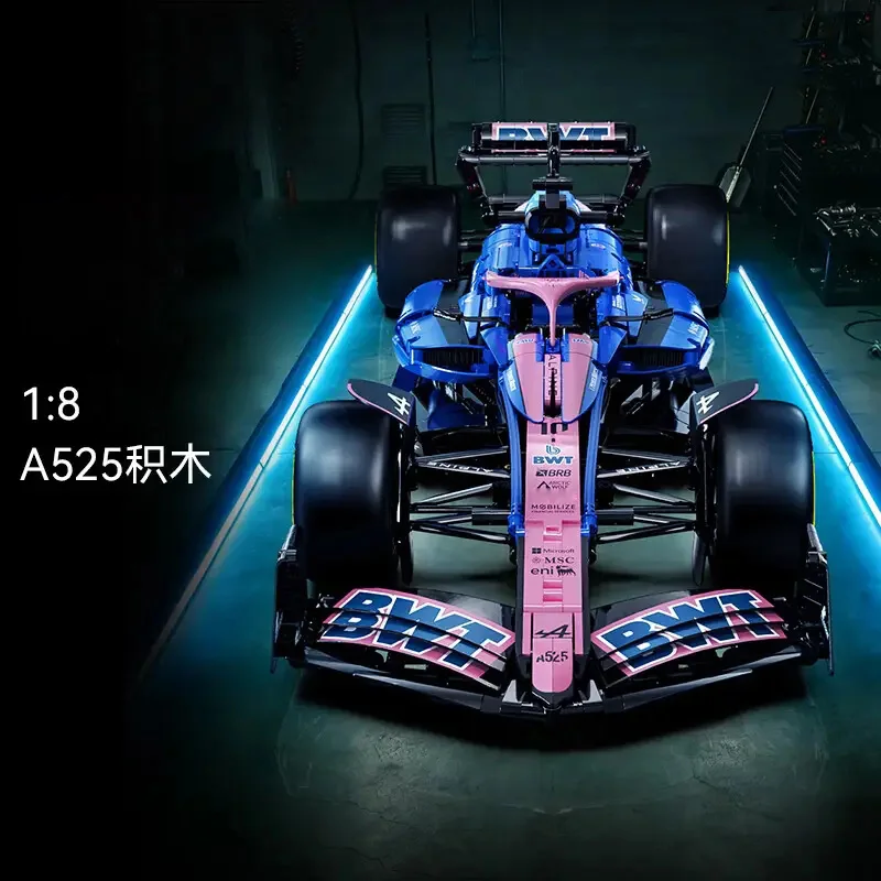 

Техническая модель гоночного автомобиля BWT Alpine A525 в масштабе 1:8, конструктор из строительных блоков, игрушка для подарка