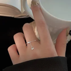Chain Tassels Ring Adjustable Simple Korean Fashion Women Party Ring Finger Korean Silver Color Fashion Adjustable Ring Jewelry