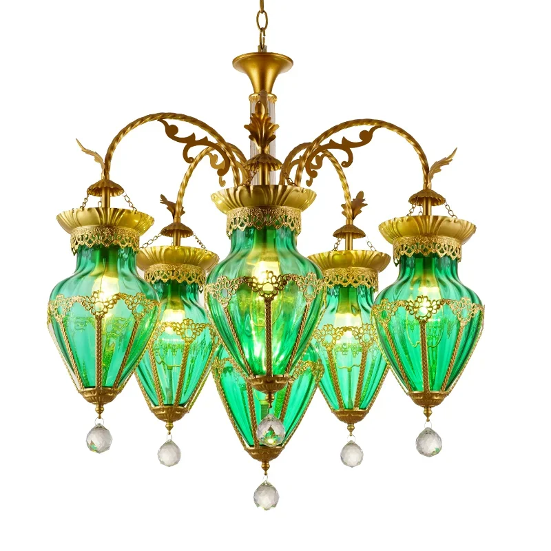 

~Bedroom Lamp in the Living Room European Style KTV Club Private Room Hall Warm Atmosphere Color Art Chandelier