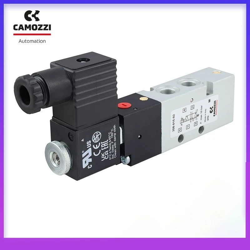 CAMOZZI Solenoid Valve 358-015-02 Two Position Five Way Reversing Valve 358-015-02-G77