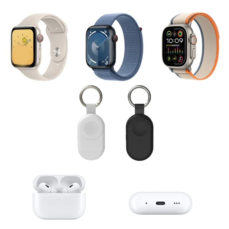 

Магнитное зарядное устройство для часов, 1200 мАч, брелок, внешний аккумулятор, портативная зарядная док-станция для подставка 3